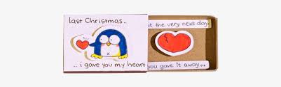 Last christmas i gave you my heart but the very next day you gave it away this year to save me from tears i'll give it to someone special. Penguin Last Christmas I Gave You My Heart Cartoon Png Image Transparent Png Free Download On Seekpng