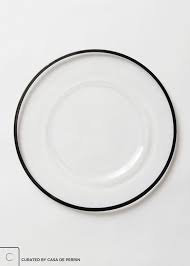 Black And Gold Charger Plates Halo Glass Black Casa De Perrin Glass Charger Glass Charger Plates Casa De Perrin