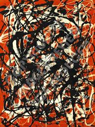 Jackson Pollock Free Form Abstract Canvas And Poster Print Etsy In 2021 Pollock Paintings Jackson Pollock Pollock Art