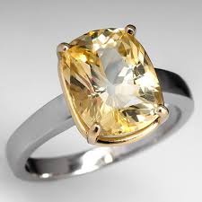 5 73 Carat Natural Yellow Sapphire Solitaire Engageme Yellow Sapphire Ring Engagement Vintage Engagement Rings Sapphire Sapphire Engagement Ring Blue