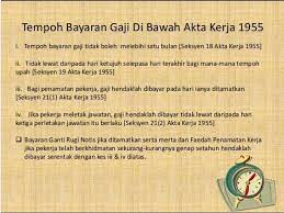 Mar 13, 2021 · akta pekerjaan 1955 bahasa melayu pdf kami tidak setuju, dan menyatakan bahawa seksyen 60n ini bukan sahaja tidak adil tetapi bahwsa bercanggah dengan perlembagaan persekutuan malaysia yang menjamin kesamaan. Hr Manager Anda Tempoh Bayaran Gaji Di Bawah Akta Kerja 1955 Facebook
