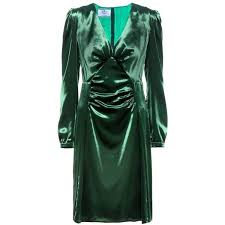Prada Velvet Dress Featuring Polyvore Women S Fashion Clothing Dresses Green Velvet Dresses Prada Green Velvet Dress Prada Dresses And Gre Platya Barhat