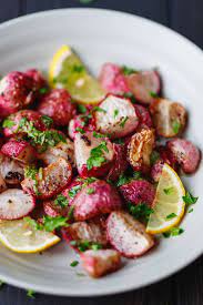 I am always looking for new, unique vegetable side dishes to go with roasted or grilled meats. Roasted Radishes Cooking Lsl