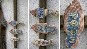 Keramik duftlampe fisch 16,00 € pro stück product details. Fische Im Altholz Keramik Keramik Garten Holz Geschenk Von Machwerkstatt Bei Kunstnet