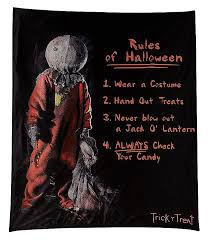 Trick 'r Treat Sam Rules of Halloween Soft Cozy Blanket 50" X 60" NEW  HALLOWEEN | eBay