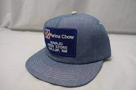 Vintage Purina Chow Feed Store Patch 80 S Ag Denim Trucker Etsy Trucker Cap Feed Store Poly Bag