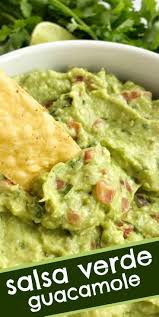Salsa Verde Guacamole Gamedayappetizers Salsa Verde Guacamole Guacamole Recipe Dip Recipe Appetizers Guacamole Salsa Guacamole Recipe Appetizer Recipes