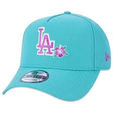 Bone 9forty A Frame Snapback Aba Curva Los Angeles Dodgers Hawaii Vibes Flower Verde New Era Verde Netshoes