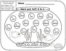 Hard And Soft C G Practice Printables Soft Soft G G Sound