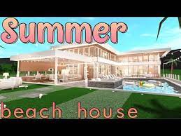 Modern Summer Beach Mansion Bloxburg Speedbuild Iiimaggieee Youtube Summer Beach House Beach Mansion Mansions