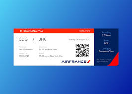 Dailyuui 24 Boarding Pass On Behance Boarding Pass Paris Business Air France