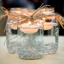 If you decided that your wedding will be done in rustic style , it's very nice to have your rehearsal dinner with the same theme. Mason Jars For Wedding Decorations Rustic Beautiful Cheap Holidappy