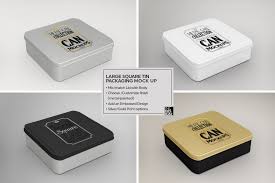 Download Large Square Tin Packaging Mockup Creative Daddy