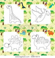 Check out dozens of activities designed to entertain kids and pokémon fans of all ages. Cute Dino Coloring Page For Kids Printable Design Coloring Book Coloring Puzzle With Numbers Of Color Black And White Draw With Color Example Poster Id 308519914