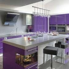 high gloss purple kitchen cabinet