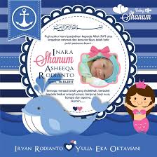 Ucapan Syukuran Kelahiran Bayi Untuk Acara Aqiqah Atau Selapanan Si Buah Hati Menerima Jasa Desain Hubungi 628222220521 Kartu Bayi Kelahiran Anak Kartu