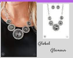 Global Glamour Gunmetal Matching Earrings Gunmetal Silver