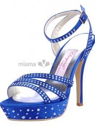 Scarpe da sposa e cerimonia blu e avorio. Sandali Da Sposa E Cerimonia Blu