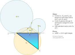 Geometry Problem 1229 Three Tangent Circles Midpoint Common Tangent Line 3 4 5 Right Triangle Math Tutor Right Triangle Geometry Problems