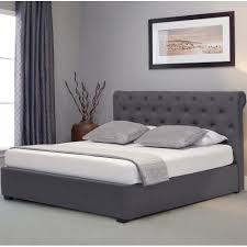If you're redecorating a modern guest room, a slate gray bed with extra storage for towels and blankets is both beautiful and practical. Sale Emporia Beds Bagy50 Balmoral 5ft King Size Grey Fabric Ottoman Storage Bed