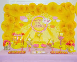 1st Birthday Birthday Decorations For Kids Little Ray Of Sunshine First Birthday Party Planning Ideas Decor Sunshine Birthday 1st Birthday Party For Girls Sunshine Birthday Parties