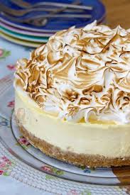 A Buttery Biscuit Base Smooth Lemon Cheesecake Filling And An Italian Meringue Make This Lemon Meringue Cheesecake Lemon Dessert Recipes Meringue Pie Recipes