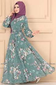 Modaselvim Elbise Balon Kol Tesettur Elbise 2219ms212 Mint Sifon Elbise Elbise Elbiseler