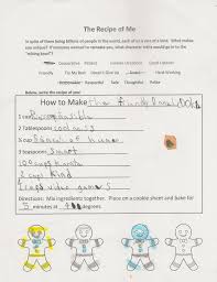 The Recipe Of Me 8yrs Old 2nd Grade 1 Cup Responsible 2 Tablespoons Coolness 1 4 Cup Sense Of Humor 3 T Good Listener 8 Year Old Boy Character Trait