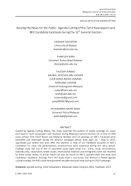 தமிழ் நேசன்) was a tamil language newspaper published in malaysia. Pdf Burying The News For The Public Agenda Cutting Of The Tamil Newspapers And Mic Candidate Facebook During The 13th General Election