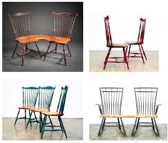 Unique quality durable olive green wood clamshell chair 29x14x22.5 inch favourite. Four Wild Windsors Finewoodworking