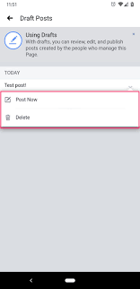 The ability to save draft posts in pages. How To Find Post Drafts In The Facebook App On Android
