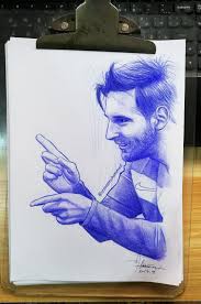Pin By Abbas Muhammed On Messi Drawing Blue Drawings Messi Drawing Drawings
