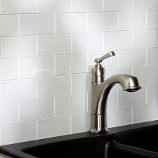 Solid glass backsplashes are making a splash in kitchen remodels. Building Supplies 3x6 Cool Gray Subway Clear Glass Tile Backsplash Wall Sold By The Piece Tiles