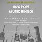 80's Pop! Music Bingo! 6:30 pm event in Fredericksburg, VA