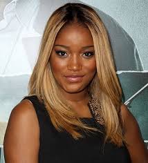 Here are 5 honey blonde hair color looks worth copying. Keke Palmer Says She Used To Pray To Have Light Skin Until She Learned Better Dark Skin Blonde Hair Blonde Weave Dark Skin