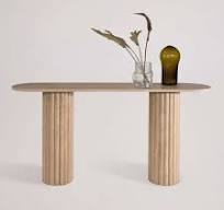 Table console de couloir minimaliste en travertin italien ...