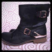Black And Gold Motorcycle Boots Mossimo Supply Co Shoes Mossimo Motorcycle Black Gold Hardware Boots Color Black Gold Size 6 5 Boots Moto Boots Women Shoes