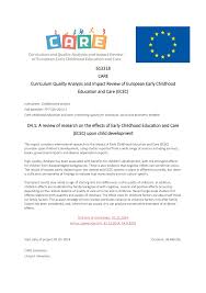 Pdf A Review Of Research On The Effects Of Early Childhood Education And Care Ecec Upon Child Development Care Project