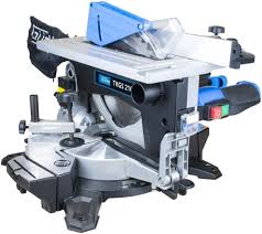 Certaines tables de scies à onglet disposent de sortes d'étaux. Scie Combinee Table Et Onglet Tkgs 216 Scie