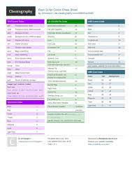 Bash Script Colors Cheat Sheet Cheat Sheets Cheating Script