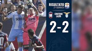 Lazio crotone live score (and video online live stream*) starts on 12 mar 2021 at 14:00 utc time in here on sofascore livescore you can find all lazio vs crotone previous results sorted by their h2h. Seria A 37a Giornata Crotone Lazio 2 2 F C Crotone