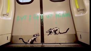 In an auction in 2008, a piece of work called. Banksy S New Covid Rats Alert Underground Passengers