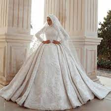 Nikah is a great bounty from allah ta'ala. Discountmiddle East Muslim Wedding Dresses With Veil 2021 New Plus Size Bridal Gowns Long Sleeves Lace Appliqued Elegant Vestido De Novia From Dresstop 401 96 Dhgate Com