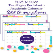 Best Printable 2021 To 2022 Academic Calendar Meadow Color
