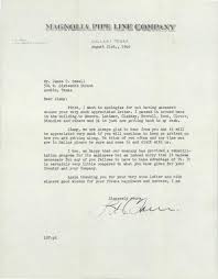 The salutation is an important part of a letter. Letter From L H True Vice President And Manager Of Magnolia Pipe Line Company To James C Sewell Dated August 21 1946 Texas Disability History Collection