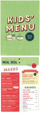 Children S Kids Food Graphic Design Menu Colourful Illustration Typography By Www Diagramdesig Food Graphic Design Restaurant Menu Design Menu Illustration