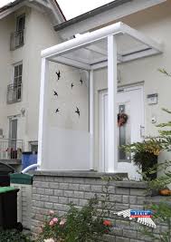 Ein Alu Hausturvordach Der Marke Rexovita 2m X 1 61m In Weiss Mit Transparenten Makrolon Uv 2 16 30 Stegplatten Diese Hausturuberdachung Hausturvordach Vordach