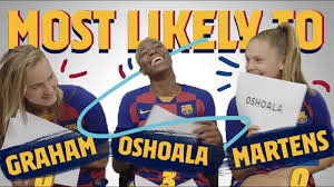 Select from premium caroline graham hansen of the highest quality. Most Likely To Lieke Martens Caroline Graham Hansen And Asisat Oshoala Youtube