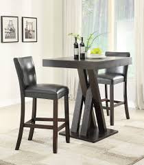 Coaster 3 Piece Square Bar Height Table And Stools Set In Cappuccino Pub Table And Chairs Bar Table Sets Bar Height Table