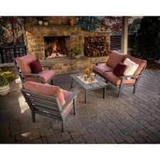 polywood grant park traditional curveback pacific blue plastic outdoor patio adirondack chair ad440pb the home depot in 2021 deep seating chair deep seating patio seating sets